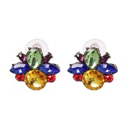 ( Color)( white)UR diamond earrings earrings occidental style wind lady ear stud
