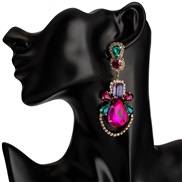 ( Color)( black)( white) occidental style exaggerating big drop Acrylic earrings woman fashion retro temperament Earri