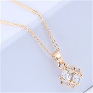 Korean style fashion  concise embed zircon sweet bright personality woman necklace