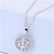 Korean style fashion  concise embed zircon sweet tree personality woman necklace