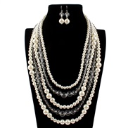occidental style exaggerating fashion Acrylic transparent Pearl necklace