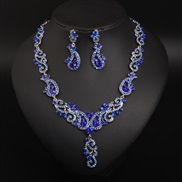 occidental style necklace earrings set  luxurious fully-jewelled clavicle necklace fashion banquet woman