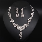 occidental style necklace earrings set  luxurious fully-jewelled clavicle necklace fashion banquet woman
