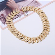 occidental style exaggerating Collar  short style woman frosting Metal textured necklace circle short style clavicle