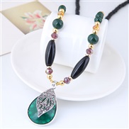 occidental style fashion  concise drop all-Purpose color black temperament long necklace sweater chain