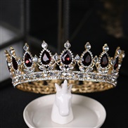 occidental style Rhinestone crown  circle big crown  bride head