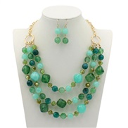 occidental style trend  exaggerating color resin multilayer necklace clavicle chain