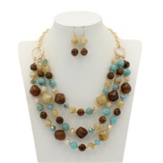 occidental style trend  exaggerating color resin multilayer necklace clavicle chain