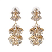 UR Alloy diamond earring high-end retro ear stud high quality glass diamond
