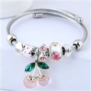 occidental style fashion  Metal all-Purpose  cherry  more elementsD concise personality personality bangle