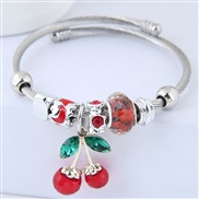 occidental style fashion  Metal all-Purpose  cherry  more elementsD concise personality personality bangle