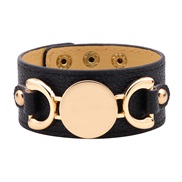 occidental style fashion trend width leather lady bangle  original rose gold Word bracelet samll