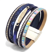 fashion multilayer multicolor Bohemian style   Alloy buckle lady bracelet