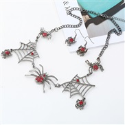 occidental style creative clavicle chain personality spider short style necklace spider earrings set
