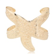 occidental style fashion  Metal concise starfish width exaggerating temperament opening bangle