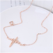 high quality occidental style fashion   rose gold sweetO samll woman personality necklace