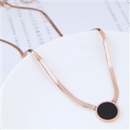 high quality occidental style fashion   rose gold sweetO concise watch-face woman personality necklace