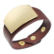 lady bracelet  occidental style fashion Cowhide bracelet  brief all-Purpose width leather lady bangle