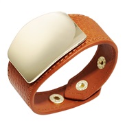 lady bracelet  occidental style fashion Cowhide bracelet  brief all-Purpose width leather lady bangle