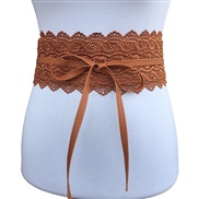 ( camel)lace flower super width Girdle  sweet belt woman  occidental style width Girdle woman  belt ornament belt