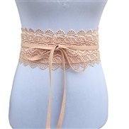 ( Pink)lace flower super width Girdle  sweet belt woman  occidental style width Girdle woman  belt ornament belt