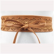 ( camel)lady ornament belt  flower lace width Girdle bow belt belt Dress ornament accessories