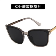 (C  gray  frame  gray  Lens )Korean style fashon sunglass  occdental style personalty transparent Sunglasses all-Pur