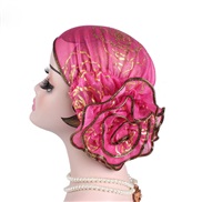 ( rose Red)beauty gilded watch-face flower  hat  occidental style fashion head