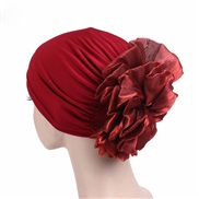 ( Burgundy)lady big flower head  elasticity hedging  hat