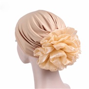 ( Khaki)lady big flower head  elasticity hedging  hat