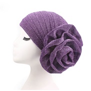 (purple) big flower head  Chemotherapy cap