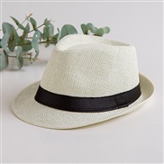 ( white) woman summer sun hat man straw hat sunscreen straw hat Sandy beach