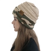 ( Beige)occidental stylecc    woolen hat fashion Outdoor warm hedging knitting