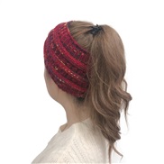 ( red ) occidental style Autumn and Winter knitting head belt woolen velvet belt hedging