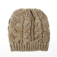 ( while )Autumn and Winter knitting hat child double color fashion twisted weave woolen hat 