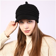 ( black)lady autumn Winter velvet knitting woolen baseball cap fashion warm cap