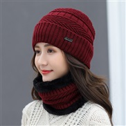 ( Red wine)  hat woman Winter Korean style all-Purpose woolen  lady warm two