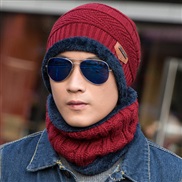 ( Burgundy)hat man woman Korean style velvet woolen Winter leisure knitting hedging