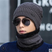 ( gray)hat man Winter woolen thick Korean style knitting hedging velvet warm cotton