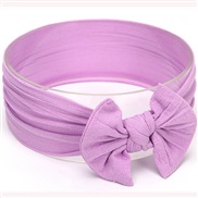 ( Lilac colour  bow ) occidental style Bohemia wind child belt Nylon bow width eadband