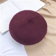 ( Burgundy) woman autumn Winter Korean style all-Purpose wool hat day