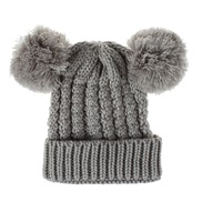 (  Light gray)child hat occidental style woolen twisted weave lovely Double woman knitting new