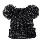 (  Black grey  while )child hat occidental style woolen twisted weave lovely Double woman knitting new