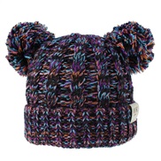 ( purple  black )child hat woolen knitting Autumn and Winter twisted weave Double hat man woman