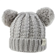 ( gray)child hat woolen knitting Autumn and Winter twisted weave Double hat man woman