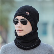 ( black  )Winter velvet woolen  man hat cold-resistant hedging thick knitting  new