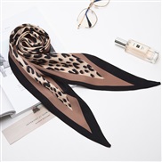 ( leopard print)spring samll scarves womanchic leopard neckerchief print Chiffon rhombus samll occupation triangle scarf