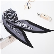 ( leopard print gray  blue )spring samll scarves womanchic leopard neckerchief print Chiffon rhombus samll occupation tr