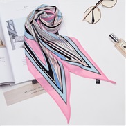 ( pink)spring samll scarves womanchic leopard neckerchief print Chiffon rhombus samll occupation triangle scarf