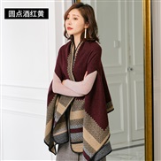 ( Burgundy)imitate sheep velvet shawl woman autumn Winter Korean style thick warm imitate wool scarf two wind